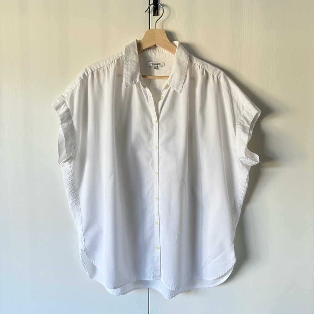 SOLD Madewell White Button-Up Blouse